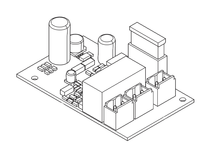 002LB39 Плата аварийного питания для подключения и зарядки 2 аккумуляторов, 12 В - 7 Ач 