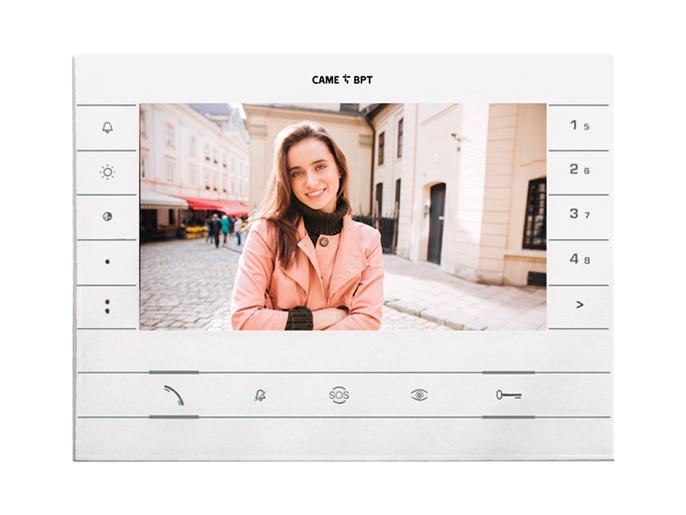 FUTURA X1 WH - Абонентское устройство hands-free с цветным 7" дисплеем, сенсорными клавишами, цвет белый лёд (62100520) 