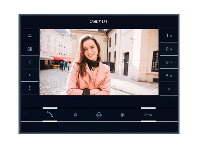 FUTURA X2 BK - Абонентское устройство hands-free с цв. 7'' дисплеем, сенс. клавишами, подключение к 4-проводным панелям, цвет чёрный лак (62100550) 