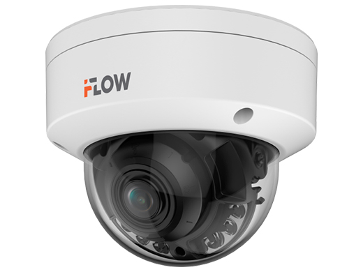 F‑IC‑2746CSZ4(2.8–12 mm) Уличная купольная IP‑камера 4 Мп с гибридной Smart‑подсветкой (до 40 м), оптическим увеличением 4×, технологиями BrightVu и SharpSense 
