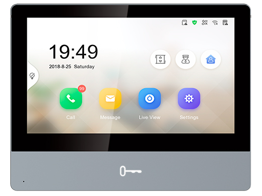 F‑VI‑3545ISE1 7‑дюймовый IP‑видеодомофон с поддержкой PoE, 8 тревожными входами и 2 тревожными выходами 