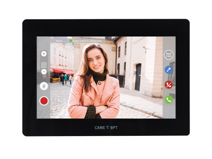 XTS 7IP BK WIFI - Абонентское IP-устройство hands-free с сенсорным 7’’ дисплеем, Wi-Fi модулем, локальным или POE питанием, мобильное приложение до 19 пользователей, редактор интерфейса, цвет чёрный лак (840CH-0070) 