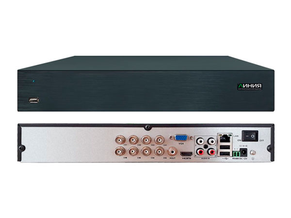 Линия XVR 8 H.265 мультиформатный видеорегистратор 