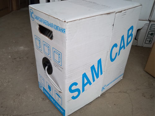 Кабель витая пара SAMCAB U/UTP Cat5е PVC 4х2х0,52 305м 