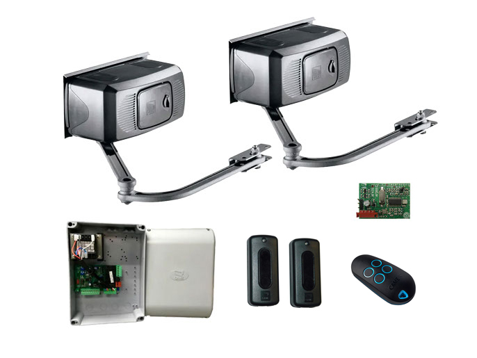 Комплект F1000 - Комплект автоматики для двухстворчатых распашных ворот (радиоуправление с динамическим кодом, фотоэлементы) (8K01MB-027) (F1000 RC combo KIT) 