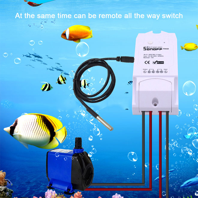 Sonoff TH10 WiFi переключатель с датчиком температуры Sonoff Sensor-DS18B20