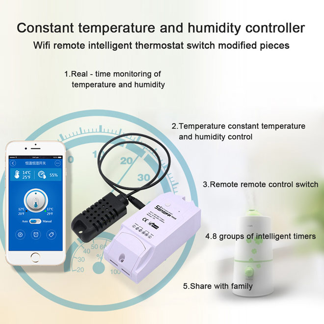Sonoff TH16 WiFi реле с датчиком температуры и влажности Sonoff Sensor-AM2301