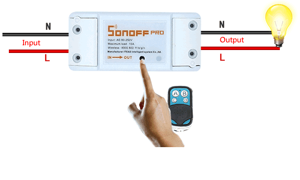 как привязать sonoff rf приемник к пульту 433МГц