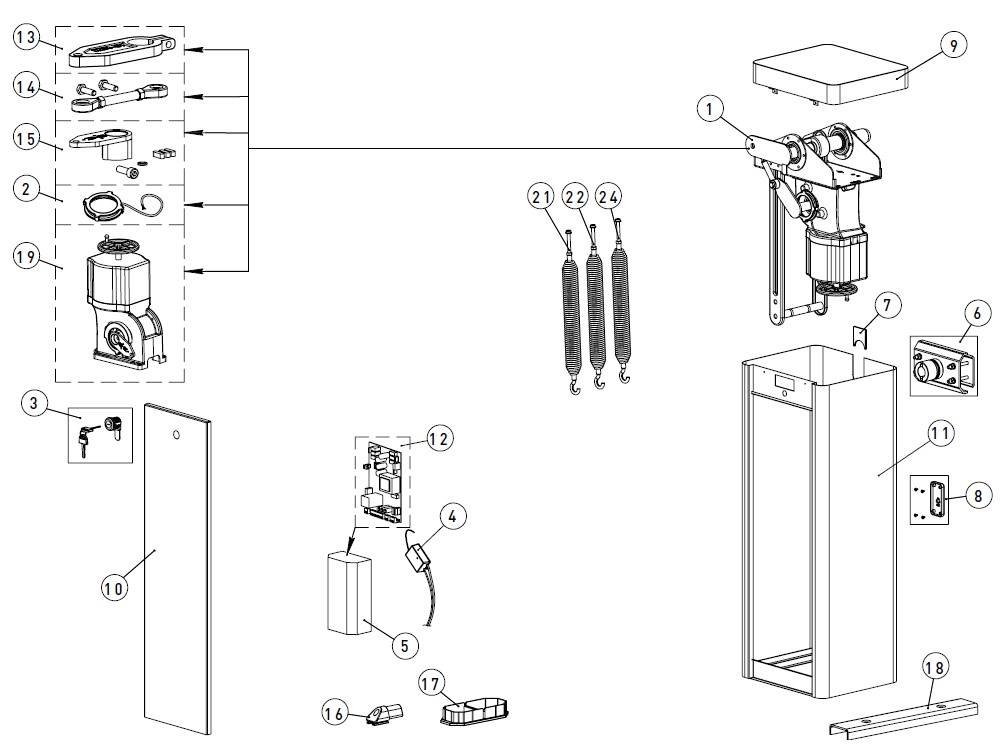 Для шлагбаумов ASB-6