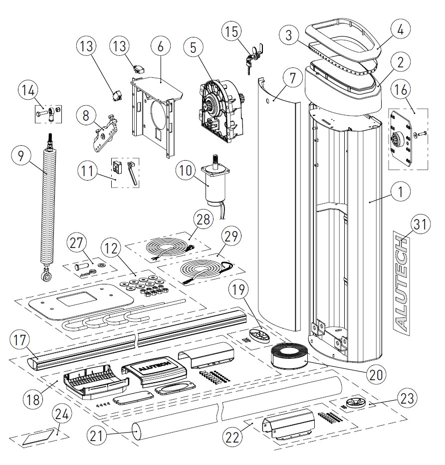 Шлагбаум Alutech BV-5